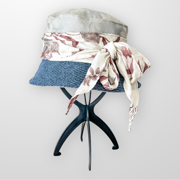 ♻️ Upcycle Hat Women’s Spring Hats with Hair Scarf Eco Friendly Sustaina… - Picture 6 of 9